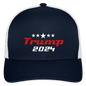 Flexfit Fitted Baseball Cap Trump 2024 hat - navy/white