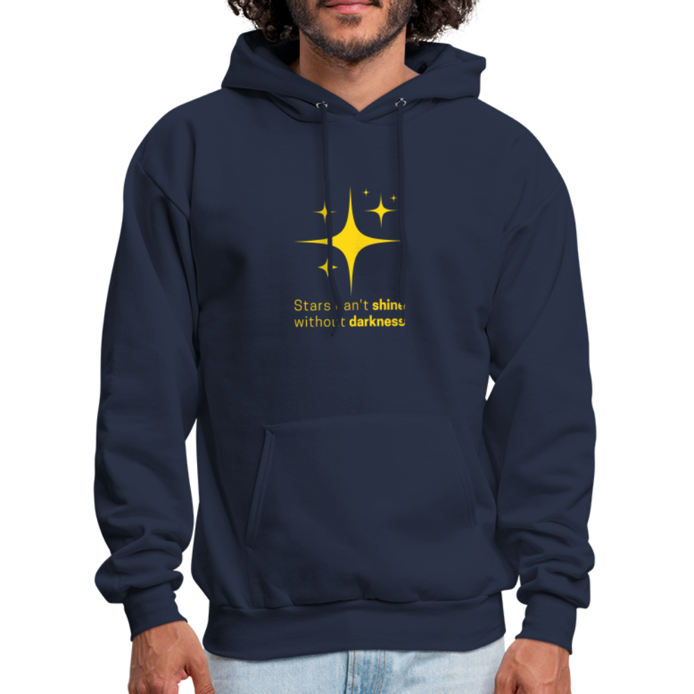 Men's Hoodie stars cant shine without darkness - navy