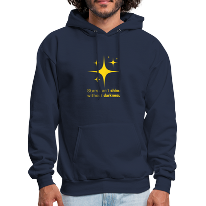 Men's Hoodie stars cant shine without darkness - navy