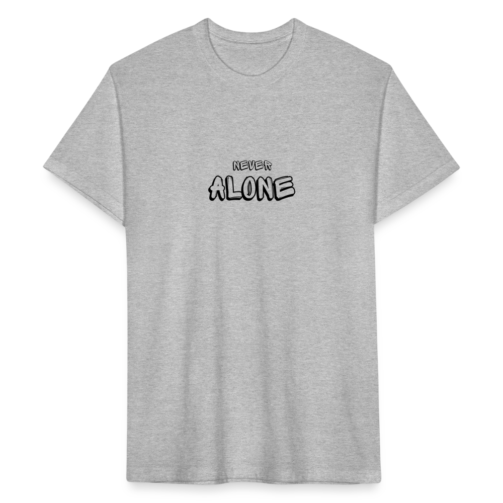 Fitted unisex/Poly T-Shirt by Next Level never alone - heather gray