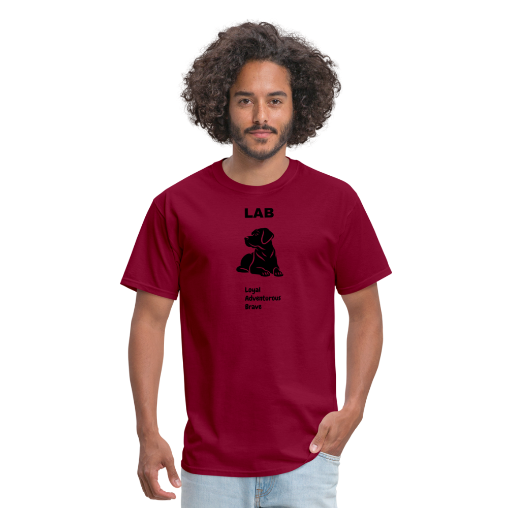 Unisex Classic T-Shirt lab dog lover shirt - burgundy