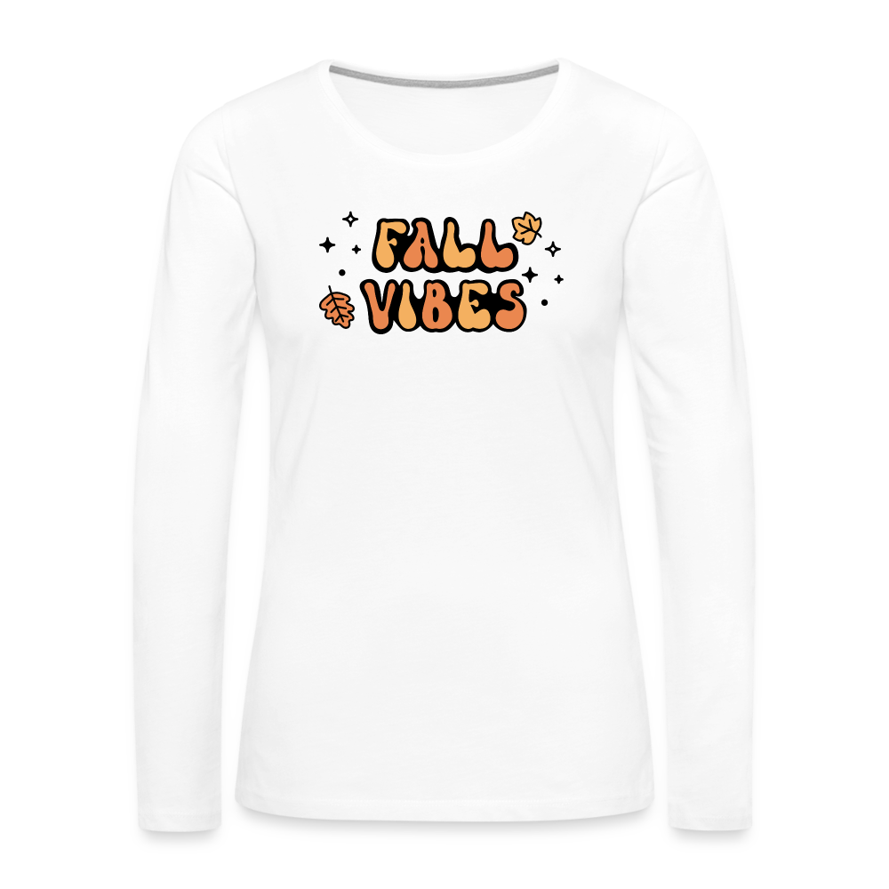 Women's Premium Long Sleeve T-Shirt fall vibes - white