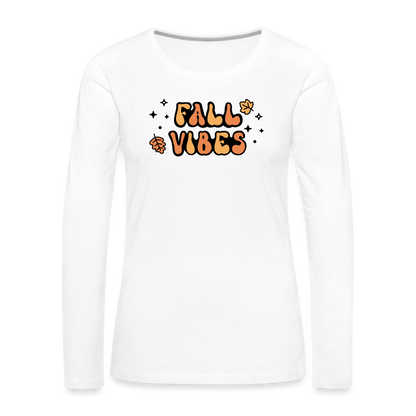 Women's Premium Long Sleeve T-Shirt fall vibes - white