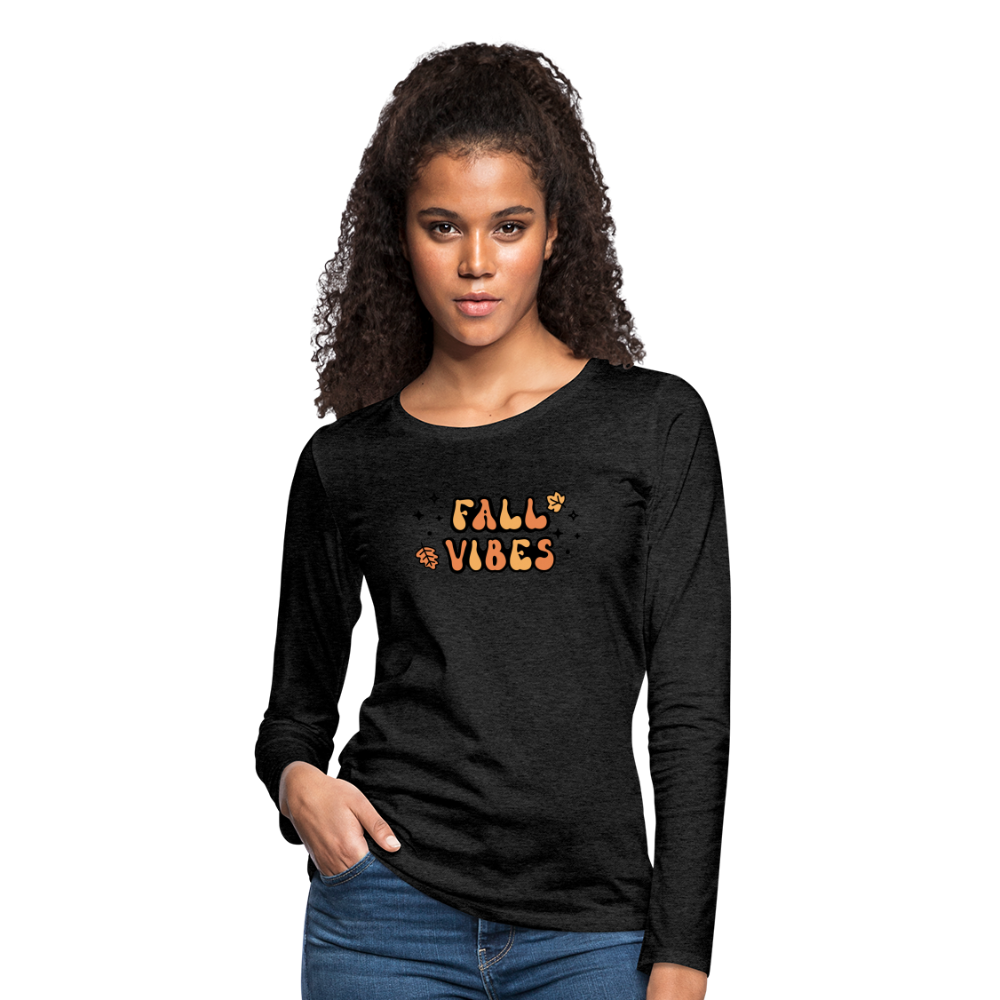 Women's Premium Long Sleeve T-Shirt fall vibes - charcoal grey