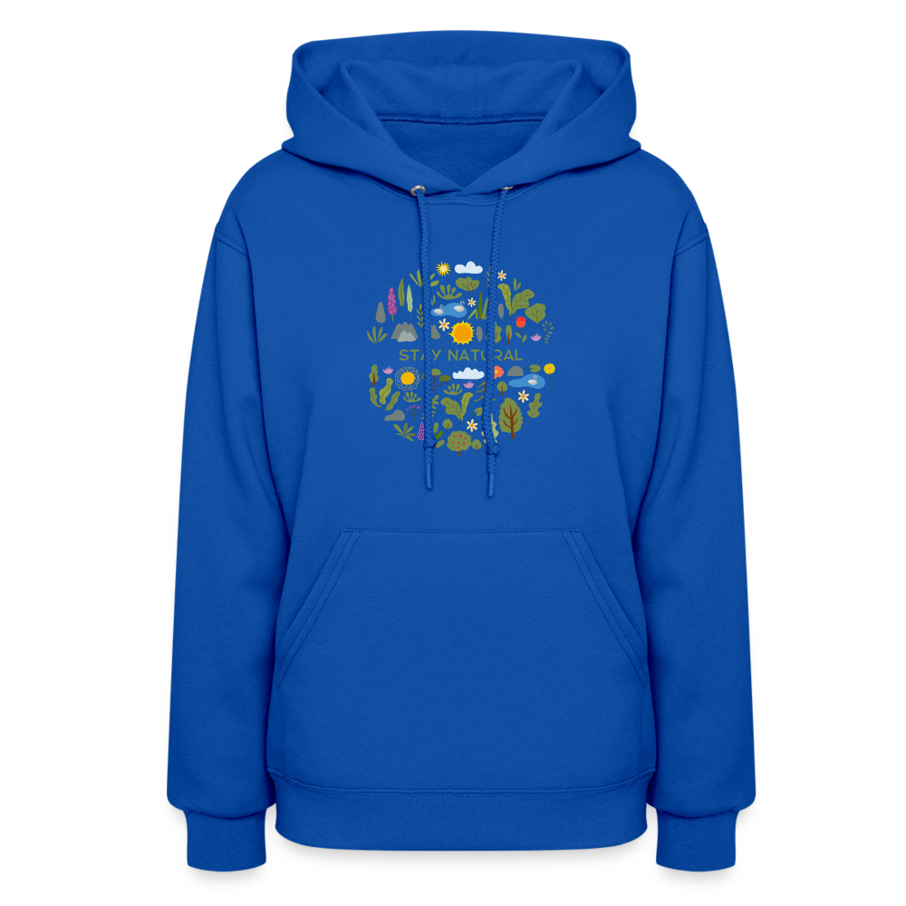 Women's Hoodie stay natural - royal blue