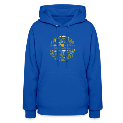 Women's Hoodie stay natural - royal blue