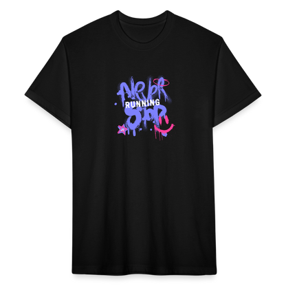 Fitted Cotton/Poly T-Shirt by Next Level never stop running - black