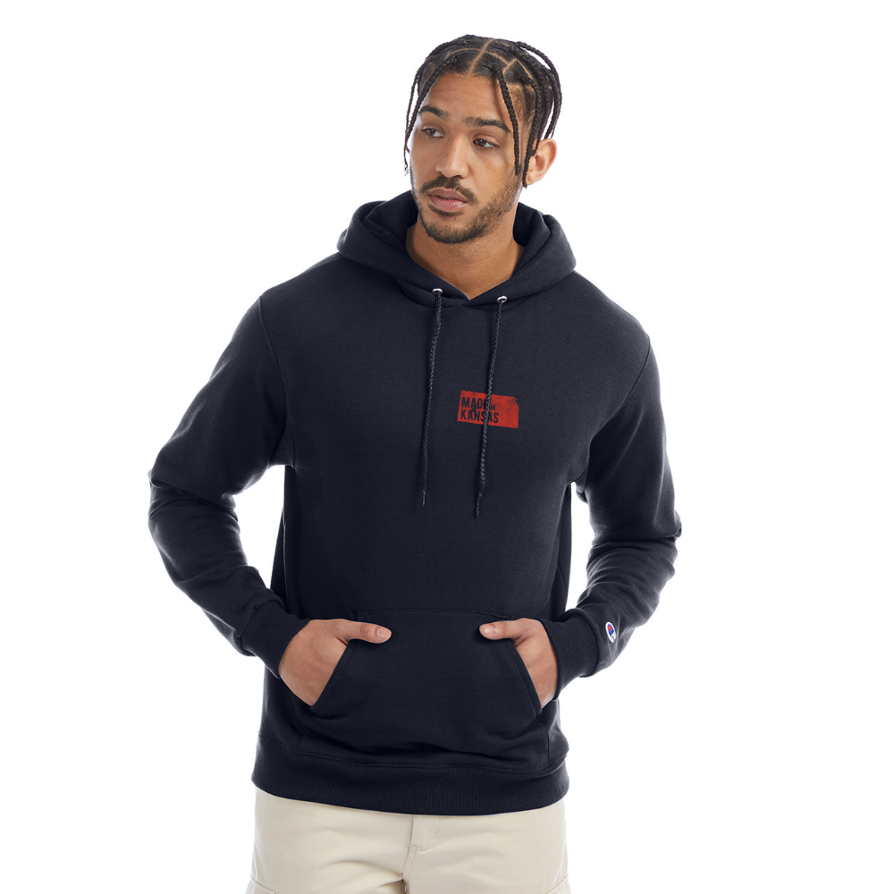 Champion Unisex Powerblend Hoodie made in Kansas - navy