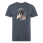 Fitted Cotton/Poly T-Shirt by Next Level Lab Lover dog shirts - heather navy