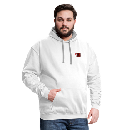 Contrast Hoodie lion - white/gray