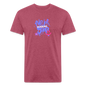 Fitted Cotton/Poly T-Shirt by Next Level never stop running - heather burgundy