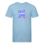 Fitted Cotton/Poly T-Shirt by Next Level never stop running - heather blue