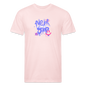 Fitted Cotton/Poly T-Shirt by Next Level never stop running - blush pink 