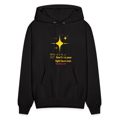 Men's Hoodie wheres your oil - black