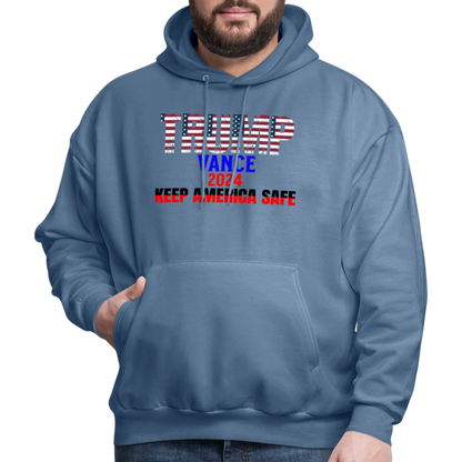 Men's Hoodie Trump Vance Hoodies Keep America Safe - denim blue