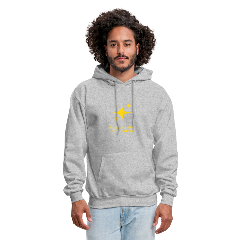 Men's Hoodie stars cant shine without darkness - heather gray