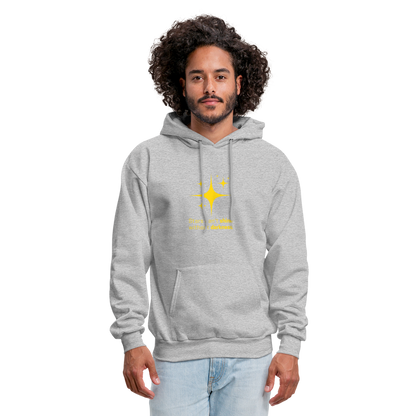 Men's Hoodie stars cant shine without darkness - heather gray