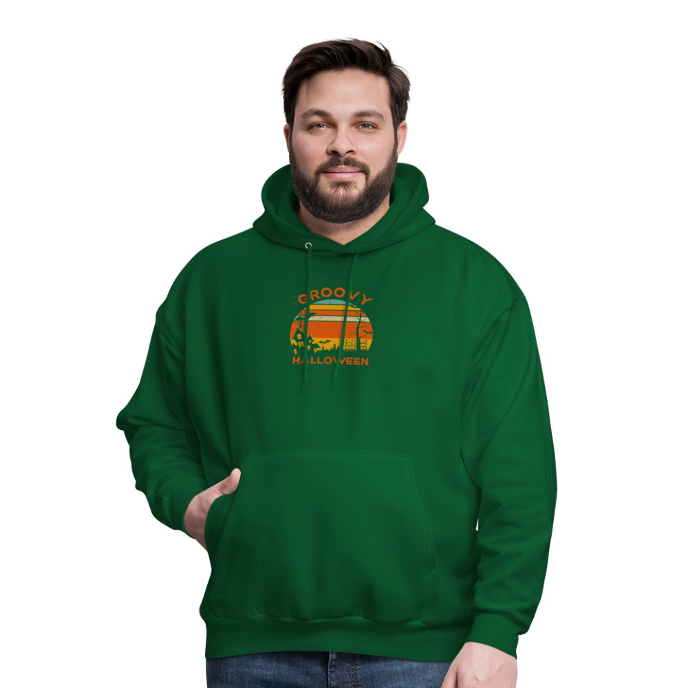 Men's Hoodie groovy halloween - forest green