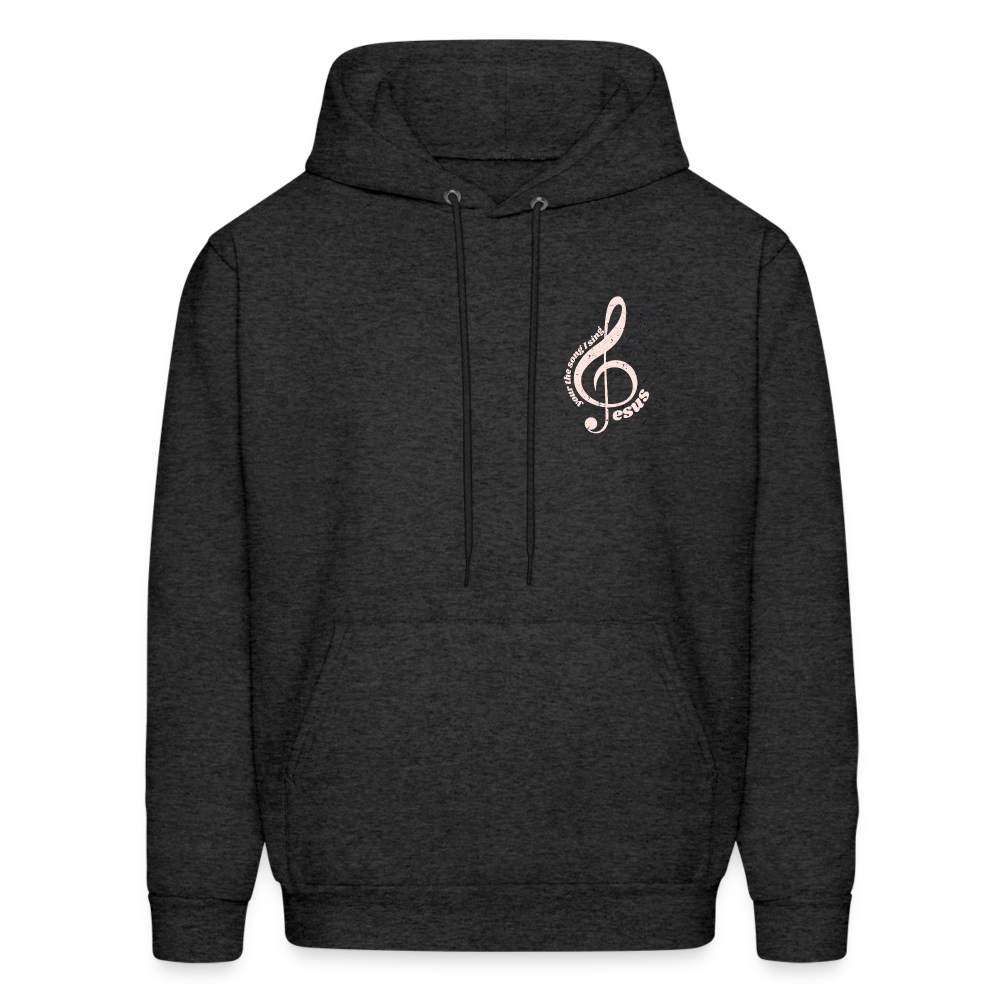 Men's Hoodie music Jesus is the song that I sing - charcoal grey