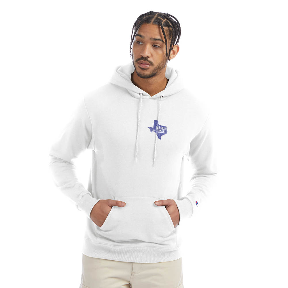 Champion Unisex Powerblend Hoodie Texas - white