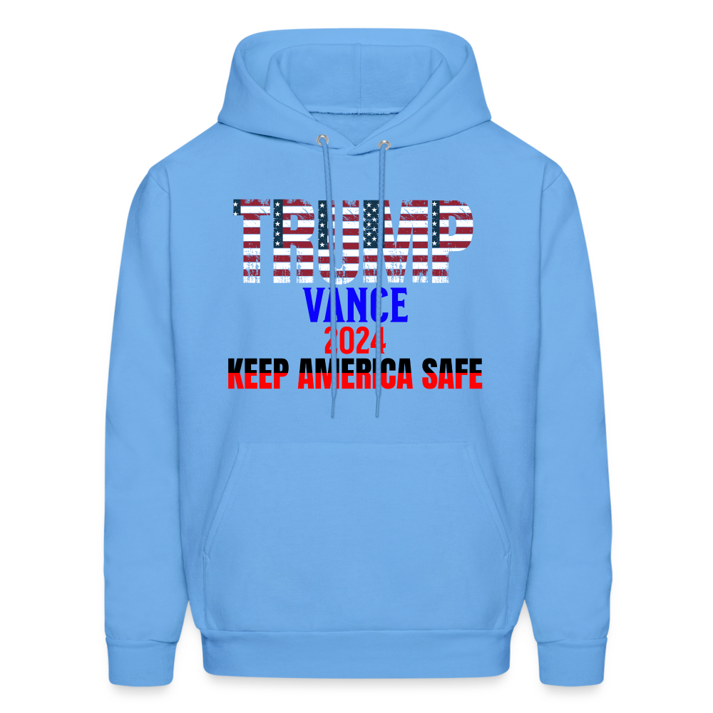 Men's Hoodie Trump Vance Hoodies Keep America Safe - carolina blue