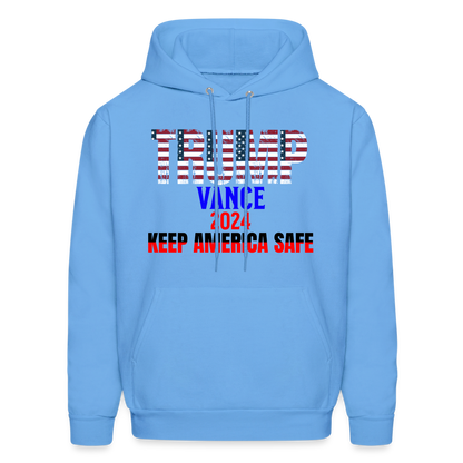 Men's Hoodie Trump Vance Hoodies Keep America Safe - carolina blue