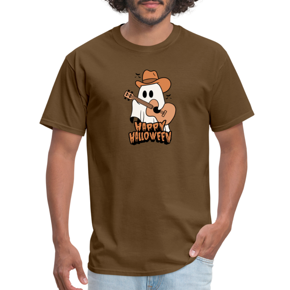 Unisex Classic T-Shirt happy halloween guitar shirt - brown