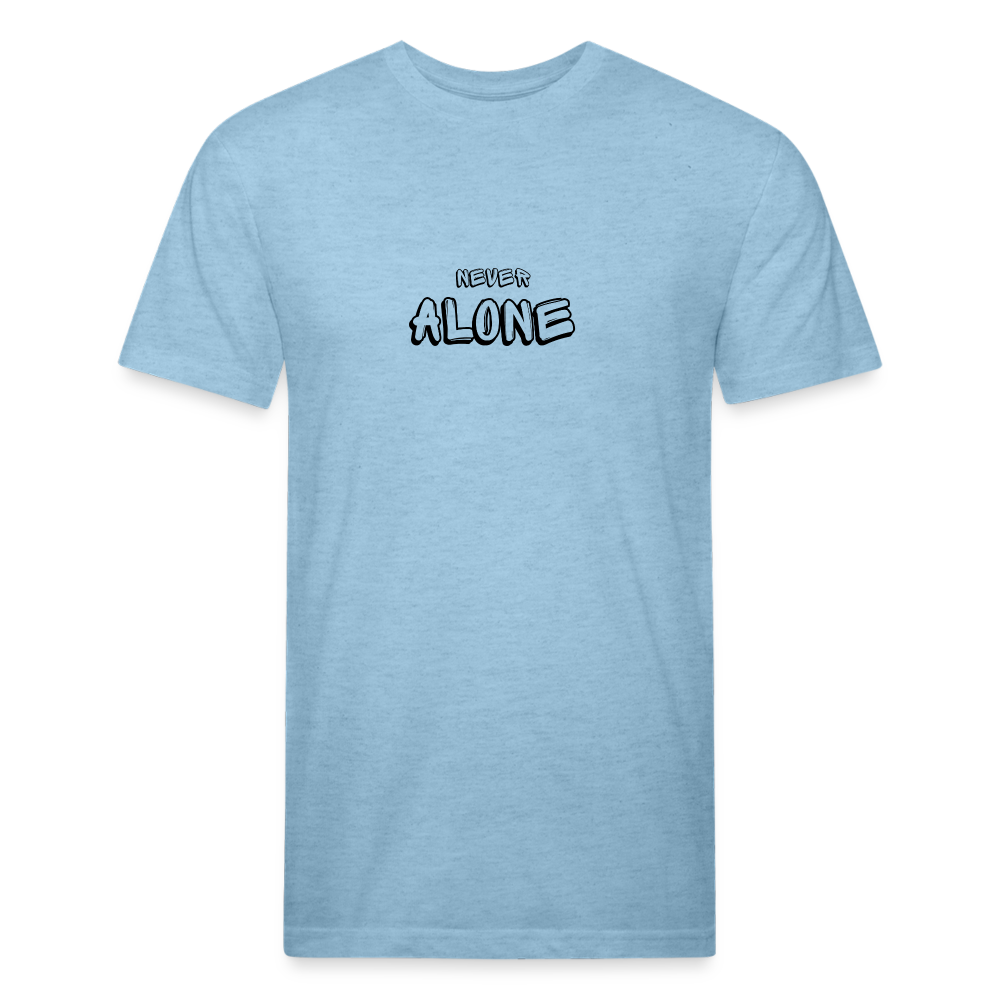 Fitted unisex/Poly T-Shirt by Next Level never alone - heather blue