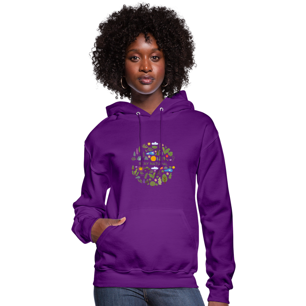 Women's Hoodie stay natural - purple