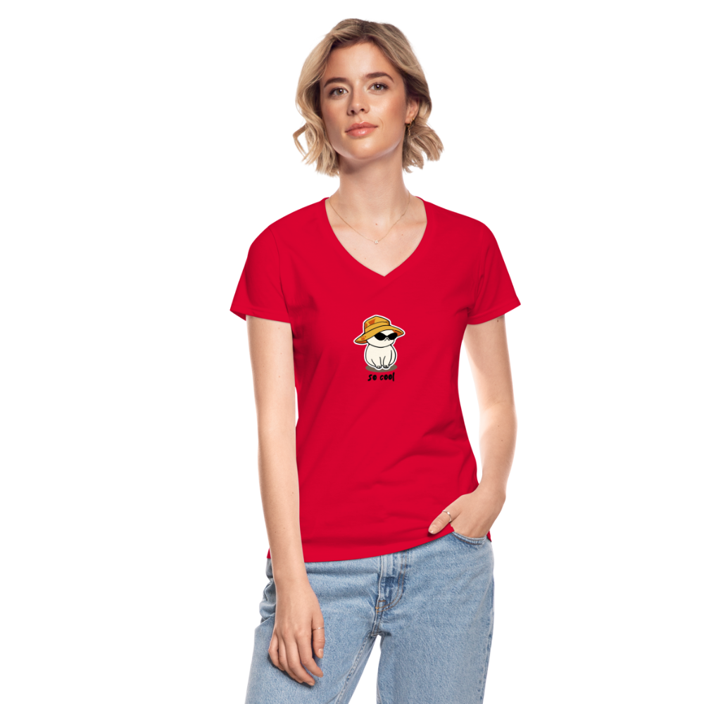 Women's V-Neck T-Shirt so cool - red