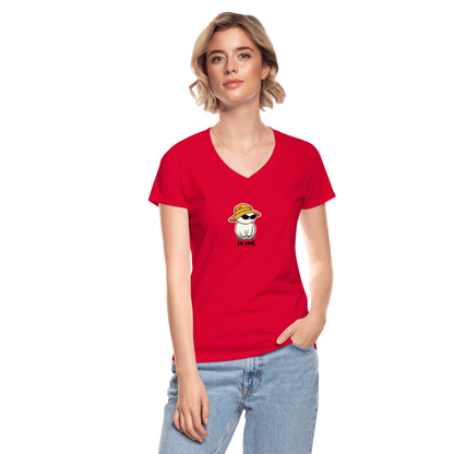 Women's V-Neck T-Shirt so cool - red