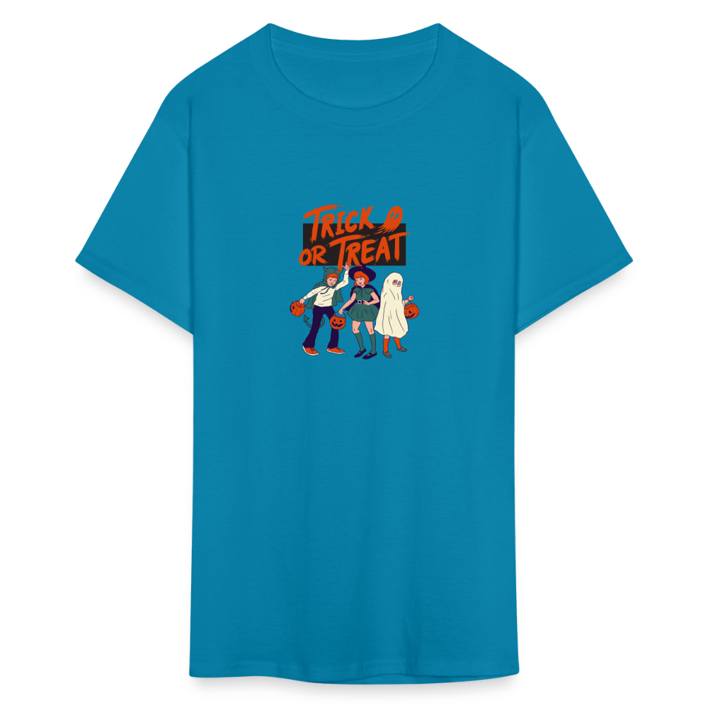 Unisex Classic T-Shirt trick or treat shirt - turquoise