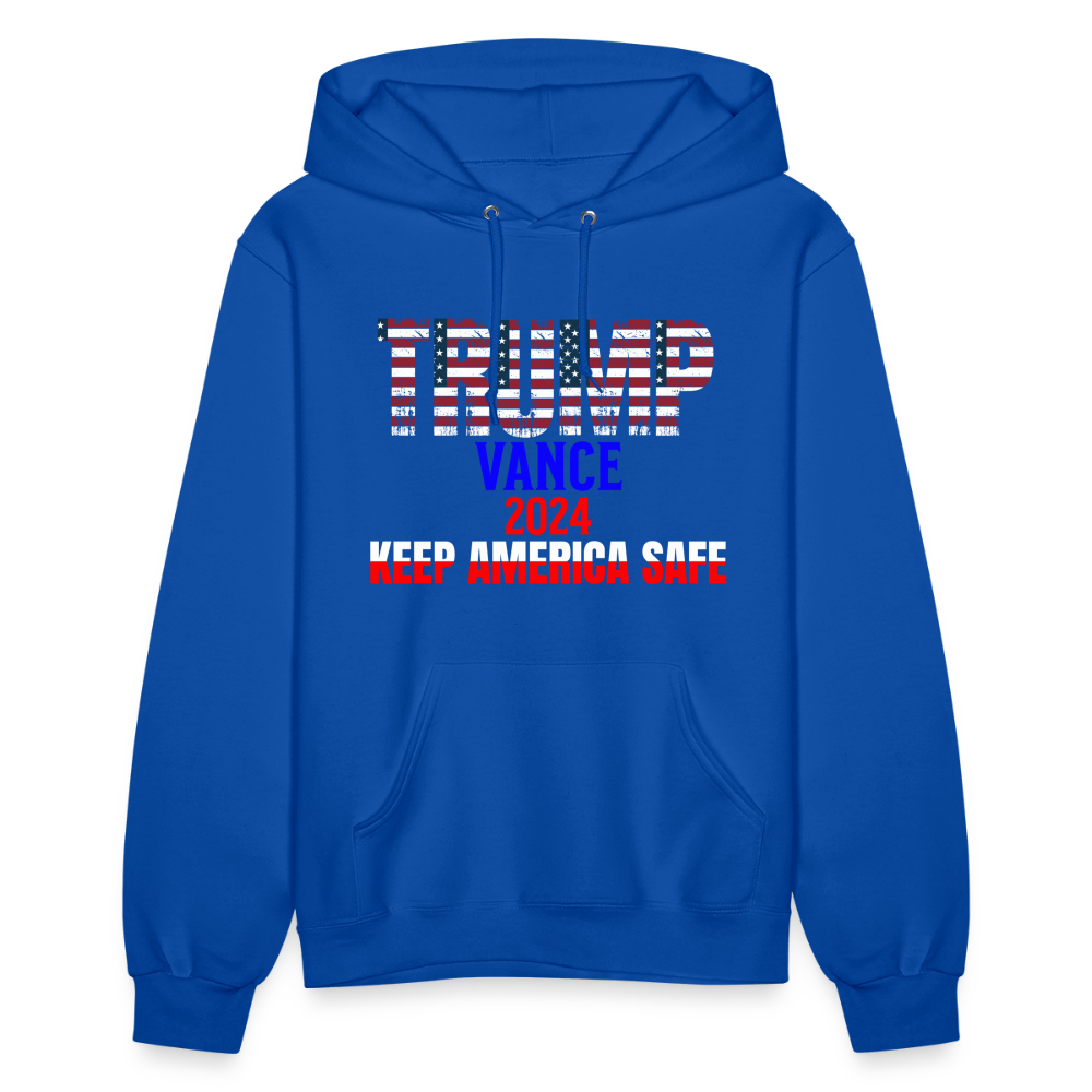 Women's Hoodie Trump Vance Hoodies Keep America safe - royal blue