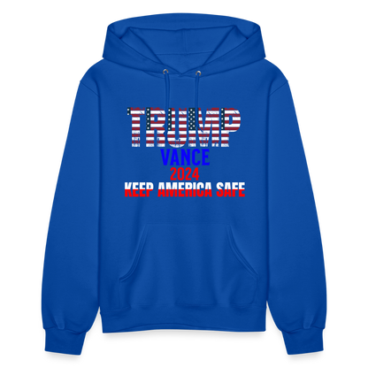 Women's Hoodie Trump Vance Hoodies Keep America safe - royal blue