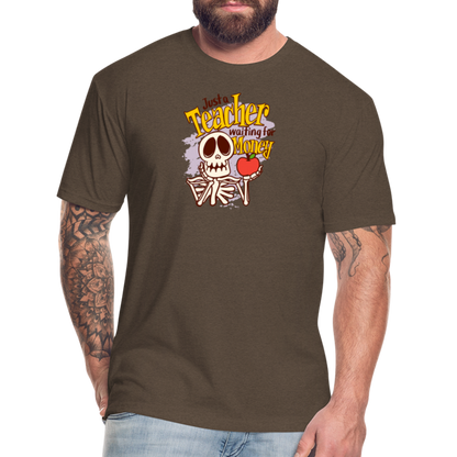 Fitted Cotton/Poly T-Shirt by Next Level funny Teacher shirt Halloween shirts - heather espresso