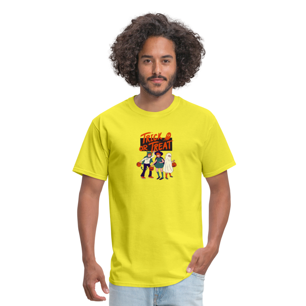 Unisex Classic T-Shirt trick or treat shirt - yellow