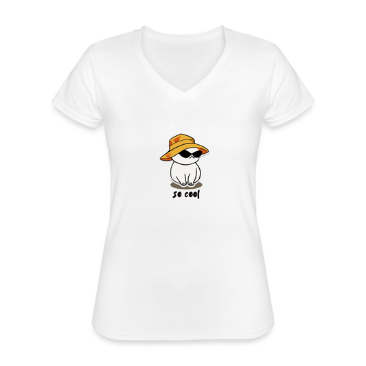 Women's V-Neck T-Shirt so cool - white