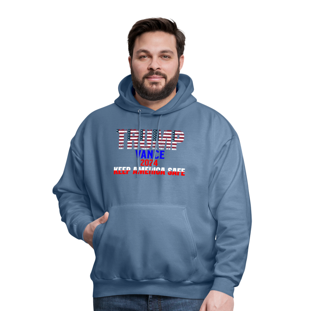 Men's Hoodie Trump Vance Hoodie Keep America Safe - denim blue