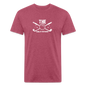 Fitted Cotton/Poly T-Shirt by Next Level Golf Father Golfing shirt - heather burgundy