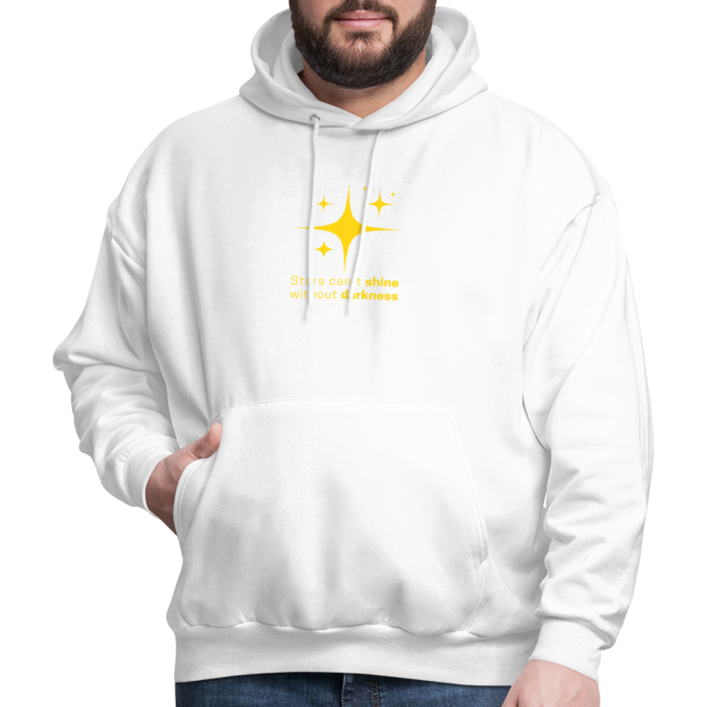 Men's Hoodie stars cant shine without darkness - white