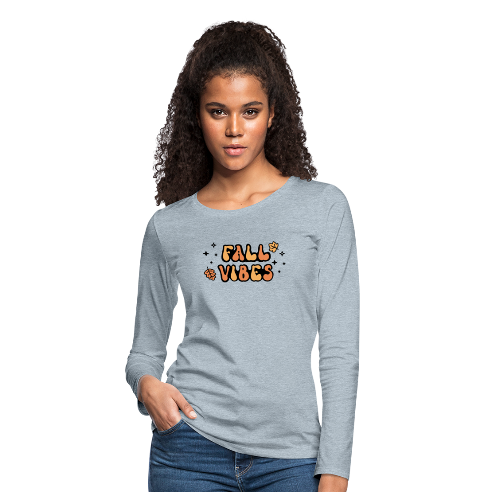 Women's Premium Long Sleeve T-Shirt fall vibes - heather ice blue