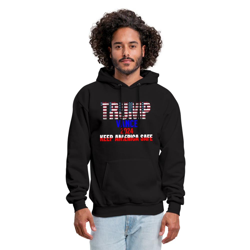 Men's Hoodie Trump Vance Hoodie Keep America Safe - black