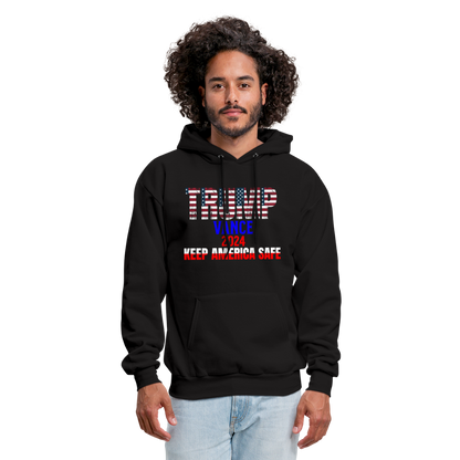 Men's Hoodie Trump Vance Hoodie Keep America Safe - black