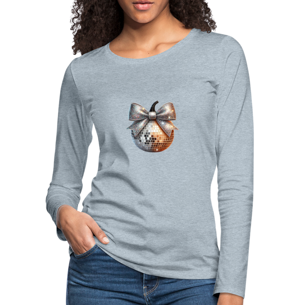 Women's Premium Long Sleeve T-Shirt disco ball - heather ice blue