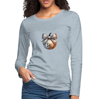 Women's Premium Long Sleeve T-Shirt disco ball - heather ice blue