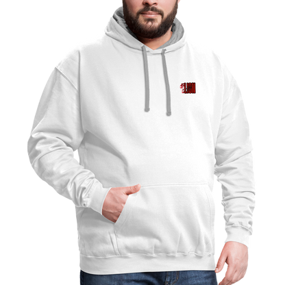 Contrast Hoodie lion - white/gray