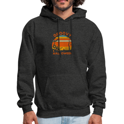 Men's Hoodie groovy halloween - charcoal grey