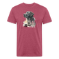 Fitted Cotton/Poly T-Shirt by Next Level Lab Lover dog shirts - heather burgundy