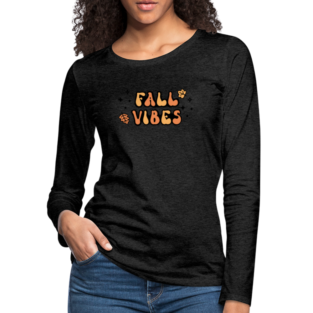 Women's Premium Long Sleeve T-Shirt fall vibes - charcoal grey