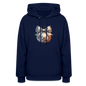 Women's Hoodie disco ball - navy